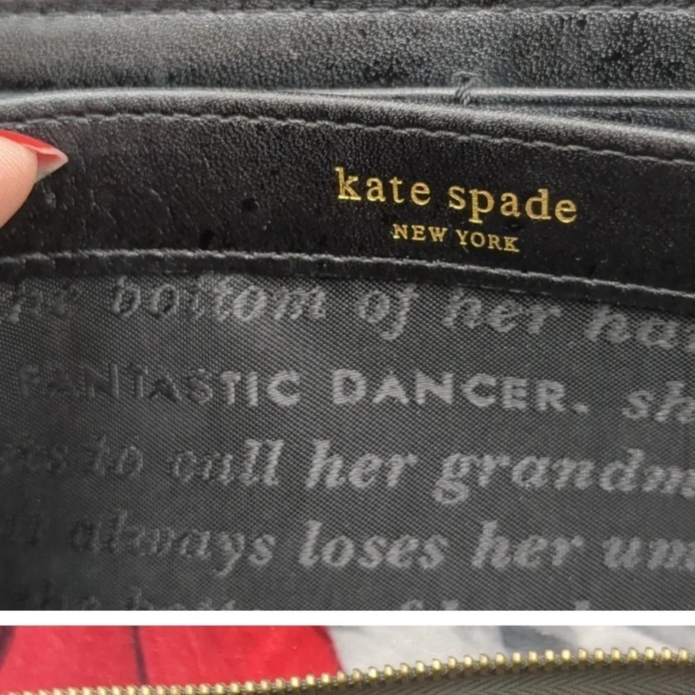 Silver and Grey Kate Spade Zip Wallet